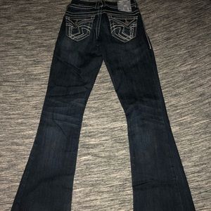 Hydraulic flare jeans